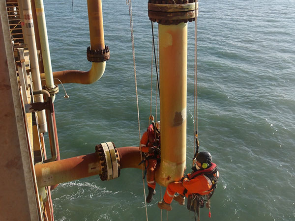 werken op zee